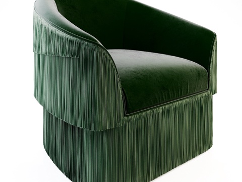  Munna流苏扶手椅3d模型 