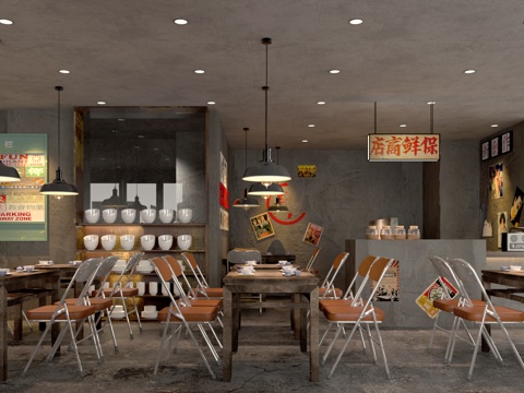  小酒吧  烧烤  火锅3d模型 