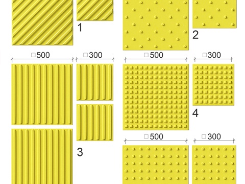  残障人士触觉地砖3d模型 