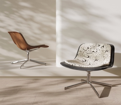  法式中古风椅子 休闲椅 转椅su模型su模型 