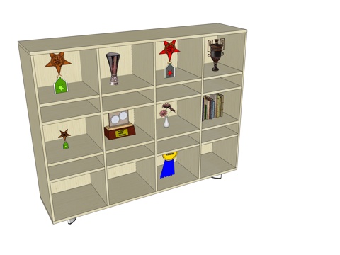  文件柜 办公家具su模型 