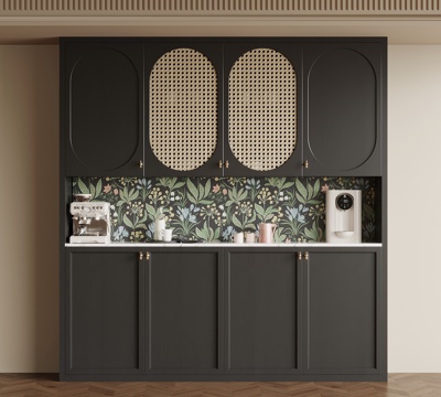 法式复古餐边柜 备餐柜 边柜su模型