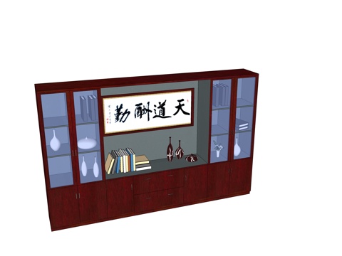  文件柜 办公家具su模型 