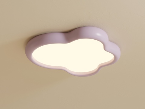  现代奶油风吸顶灯 儿童房吸顶灯3d模型 