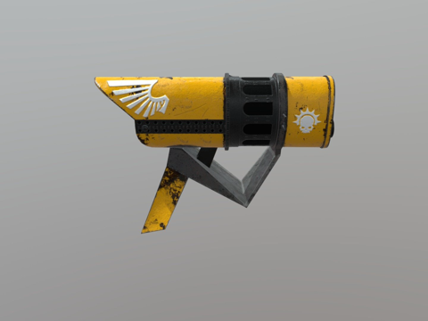  复古手枪低配版3d模型 