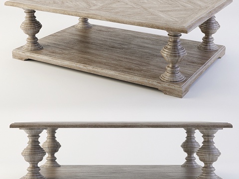  Bernhardt Campania咖啡桌 (370-0233d模型 