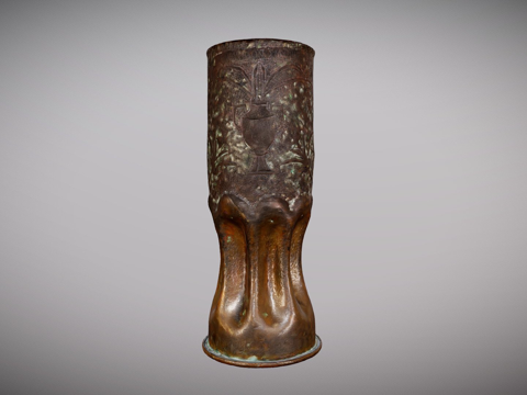  战壕艺术装饰炮弹1915年3d模型 