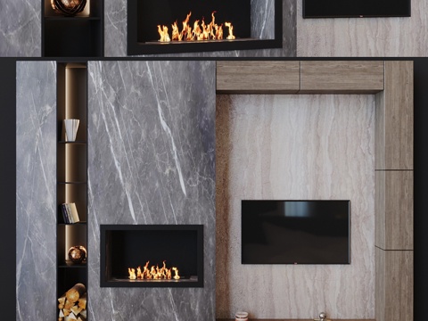  电视套装73d模型 