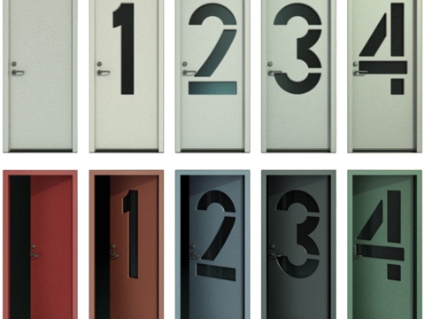  带数字门（第一部分）3d模型 