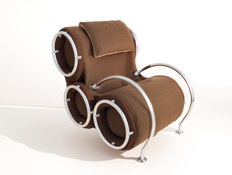 沙发休闲椅茶几su模型