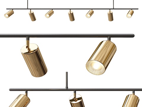  Lino现代七灯吊灯3d模型 