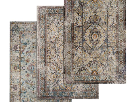  地毯套装3d模型 