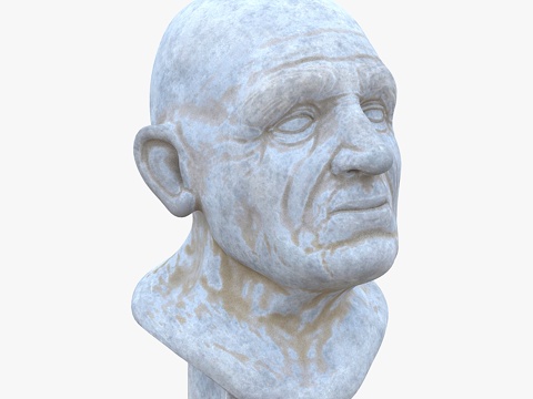  雕塑 - 男士头像 2 v_23d模型 