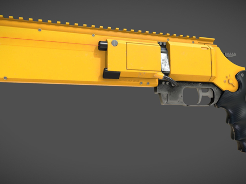  科幻手枪概念3d模型 