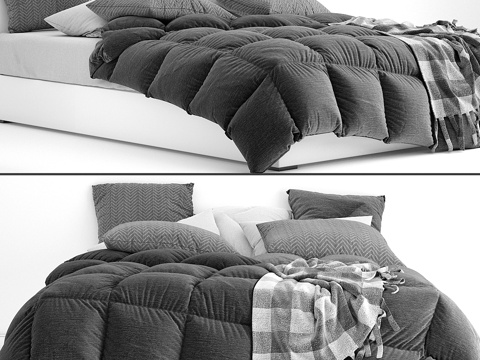  卧室套装163d模型 