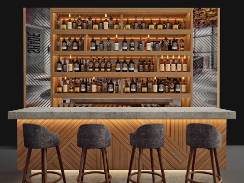  奢华吧台系列23d模型 