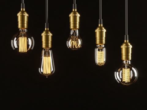  爱迪生灯具3d模型 