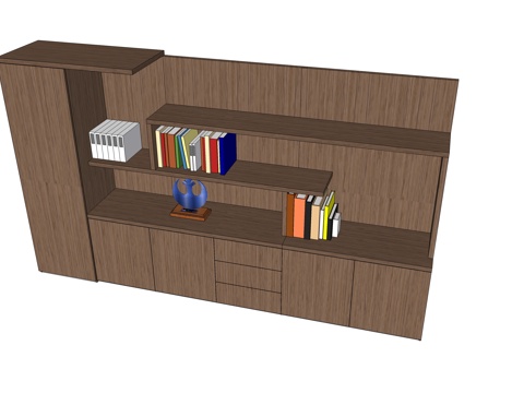  文件柜 办公家具su模型 