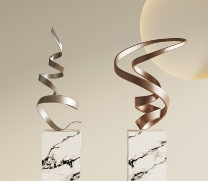 现代意式雕塑 艺术装置 落地雕塑su模型