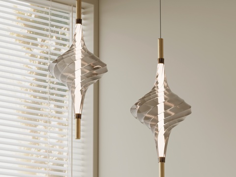 现代轻奢吊灯 玻璃吊灯su模型