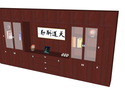  文件柜 办公家具su模型 