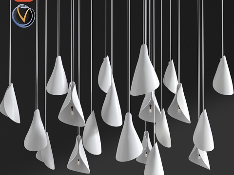  Gamadecor Pappardelle直射吊灯3d模型 