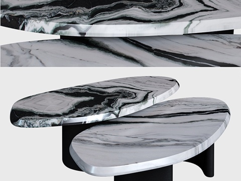  Holly Hunt 马达加斯加鸡尾酒桌3d模型 