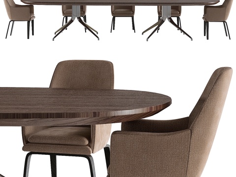  CLAYDON - Minotti餐桌系列3d模型 