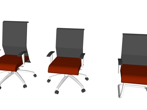  办公椅 办公家具su模型 