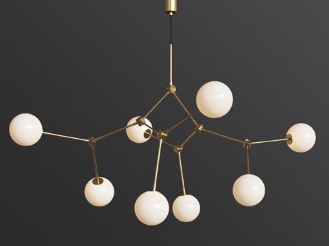  Drop 吊灯 - 灯泡款3d模型 