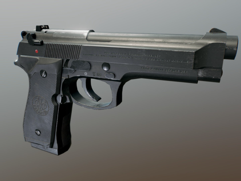  伯莱塔92FS3d模型 