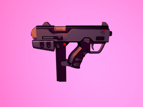  科幻手枪概念设计3d模型 