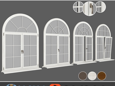  树下塑料窗，视图06部分02组3d模型 