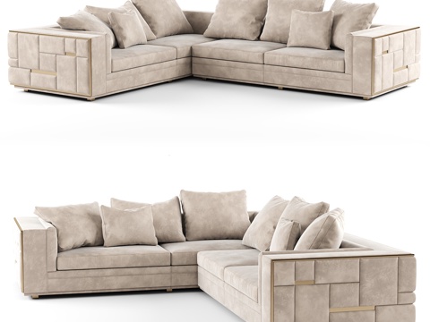  Visionnaire BABYLON 组合皮质沙发_023d模型 