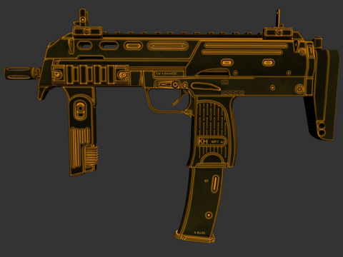  MP7边界线3d模型 