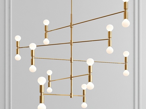  DOT 14 A吊灯 - 黄铜款3d模型 