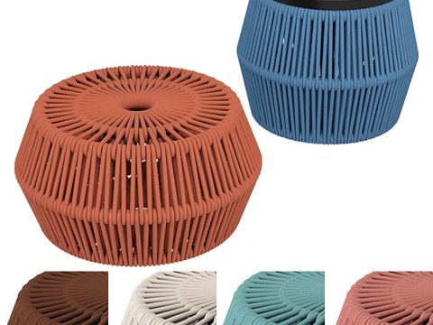  Kettal 锯齿形豆袋椅3d模型 