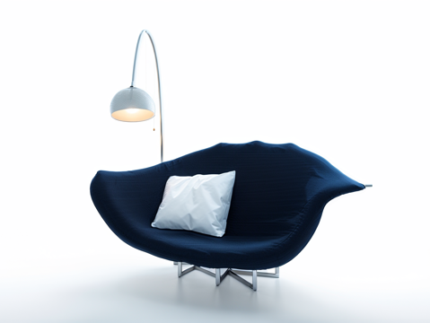 沙发茶几su模型