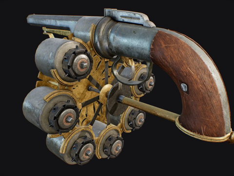  伊诺伊左轮手枪3d模型 