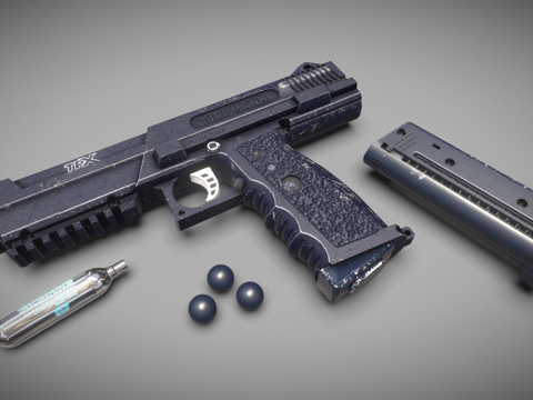  Tpx彩弹枪3d模型 