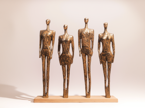  雕塑摆件su模型 