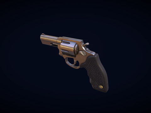  马格南左轮手枪3d模型 