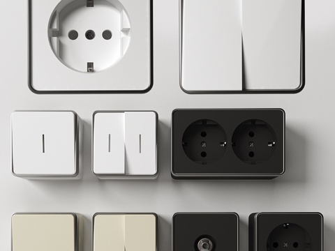  Werkel Gallant系列顶部插座与开关3d模型 