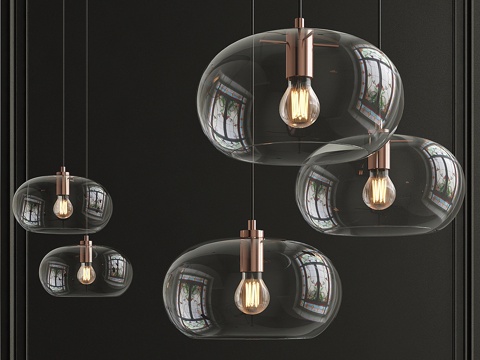  弗兰森神户玻璃吊灯3d模型 