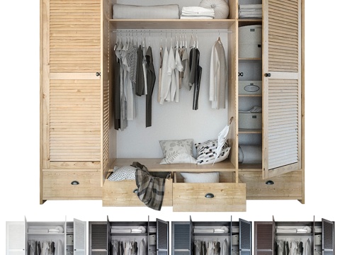  填充式衣柜3d模型 