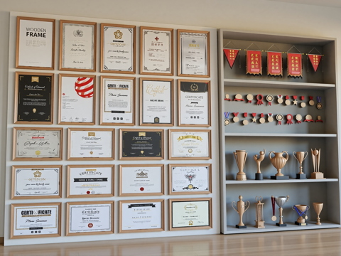 奖杯奖状集合su模型