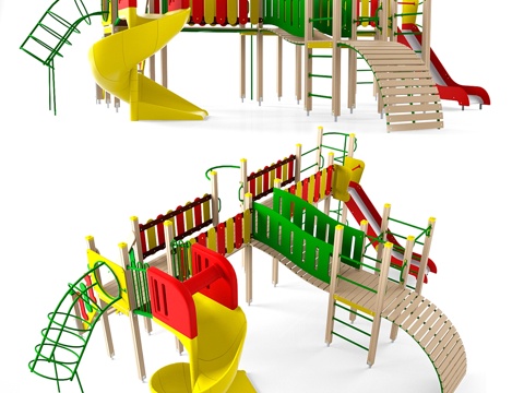  儿童游戏组合213d模型 