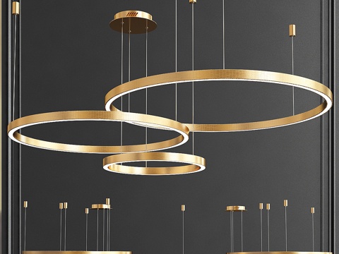  巡航环形吊灯3d模型 