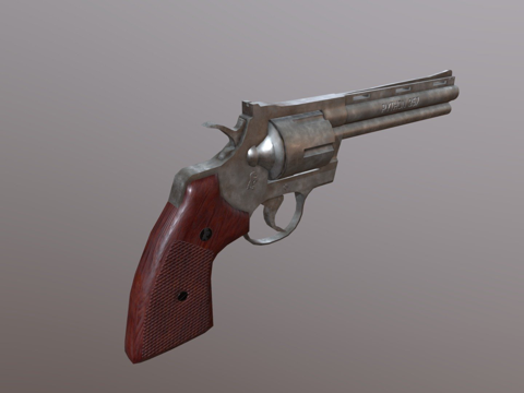  蟒蛇左轮手枪3d模型 