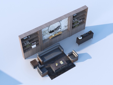  茶桌椅 办公桌椅 办公桌3d模型 